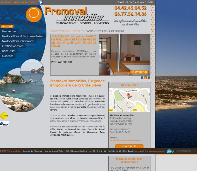 Agence immobilière Sausset les Pins PROMOVAL IMMOBILIER Cote Bleue 13