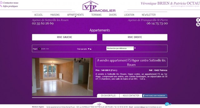 Cherche un appartement T4 avec terrasse entre Rouen et Sotteville - VIP Immobilier