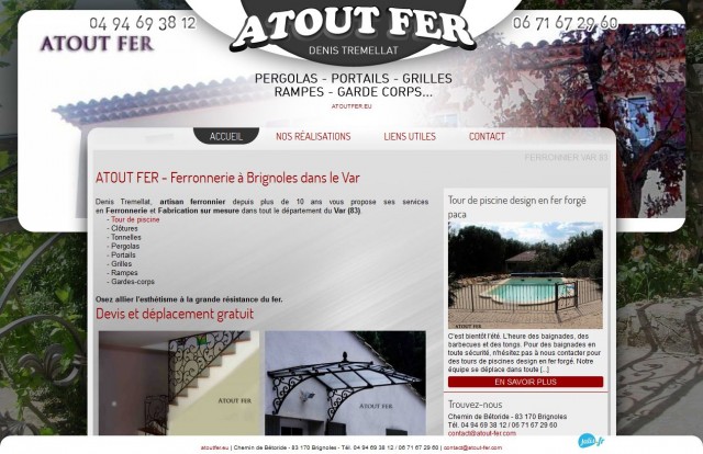 Ferronnerie d'art sur-mesure à Brignoles - Atout Fer