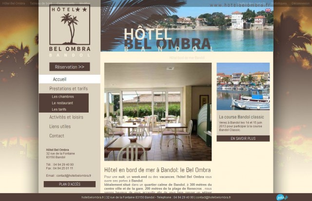 Hôtel à Bandol proche de la plage - Hôtel Bel Ombra