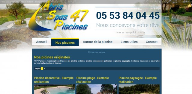 Conception et pose de piscine vers Marmande 47 - ASP47 