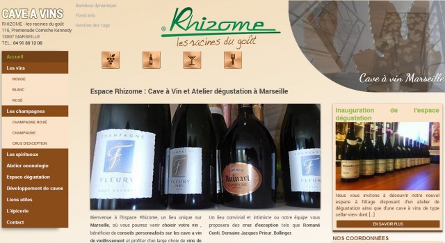 Cave à vin de dégustation ateliers oenologie Marseille - Espace Rhizome