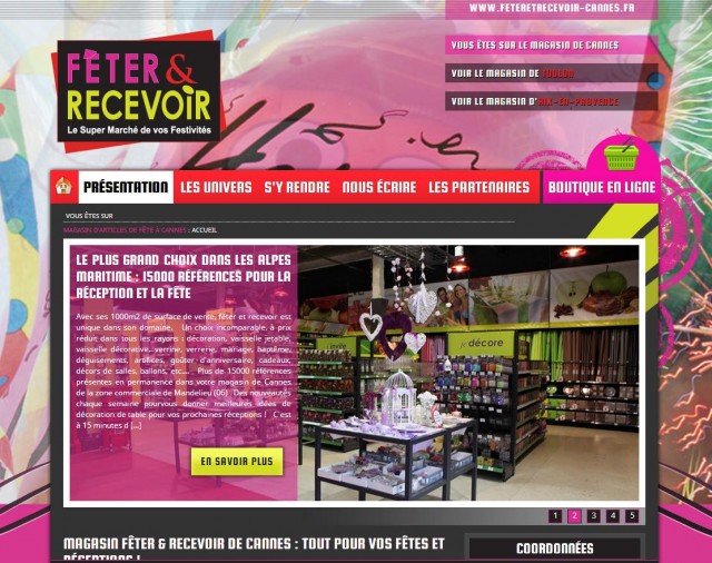 Un magasin de décoration pour mariage à Cannes : Fêter & Recevoir