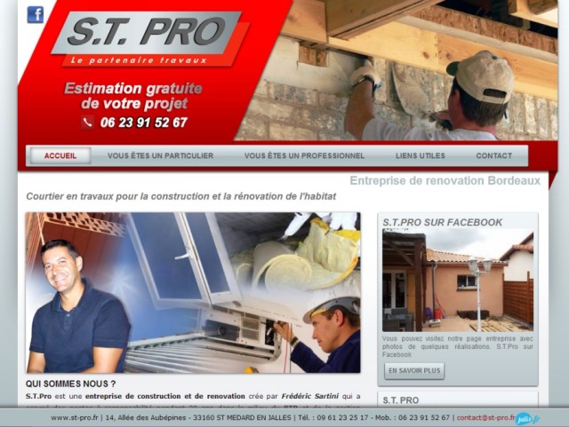 Devis pour travaux de rénovation - S.T. Pro St Medard Gironde 33