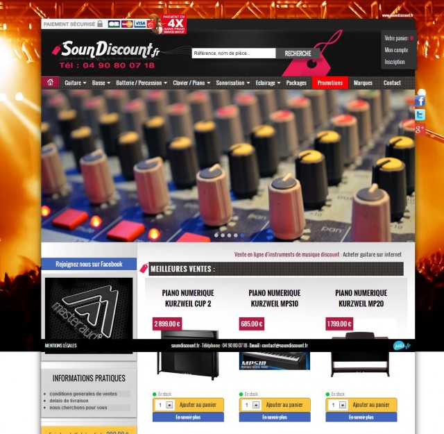 Un site de vente en ligne d'instruments de musique discount - SounDiscount