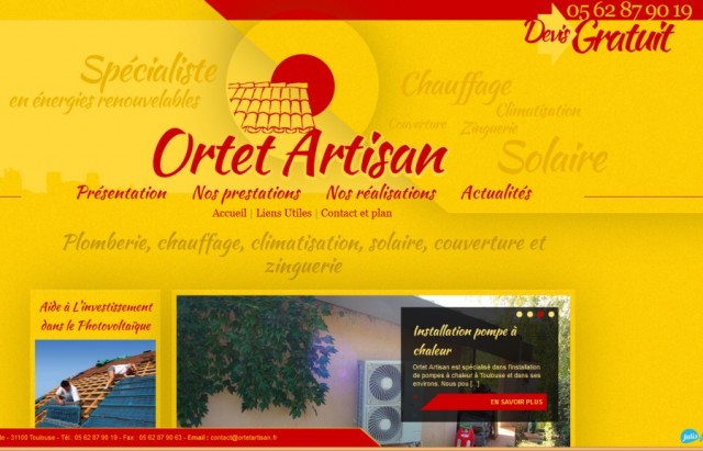 Ortet Artisans pour faire installer une chaudière gaz vers Toulouse
