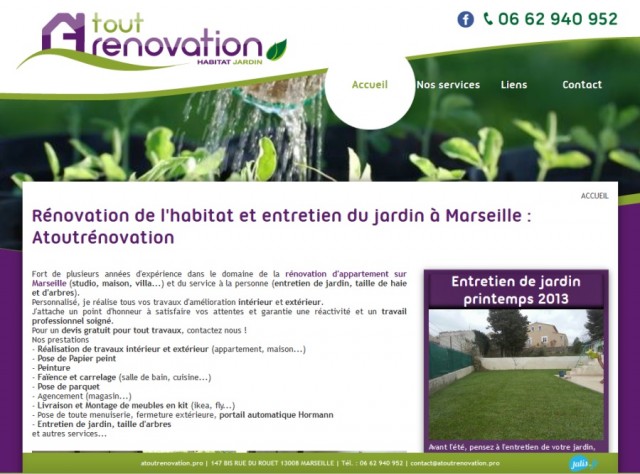Devis rénovation pas cher - Petits travaux et jardinage  - Atout Rénovation Marseille
