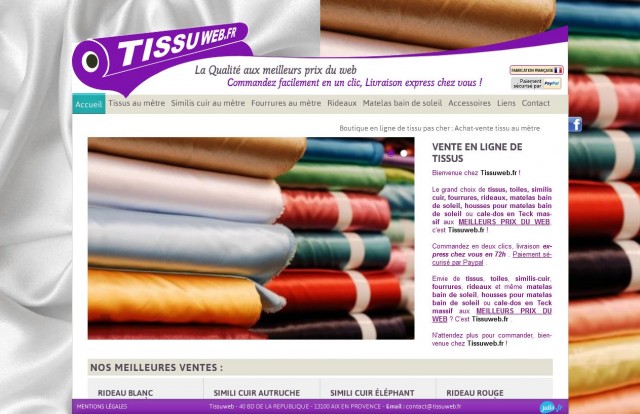 Acheter en ligne du tissu au mètre - Tissu Web