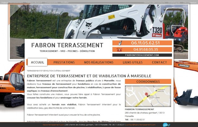 Travaux de terrassement et de viabilisation sur Marseille - Fabron Terrassement