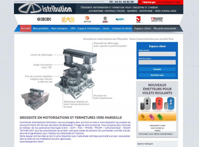 Acheter des motorisations pour volets à Marseille avec Continental Automatismes Distribution