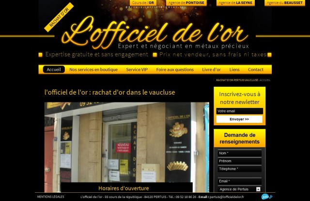 Boutique de rachat d'or sur Pertuis - l'Officiel de l'or