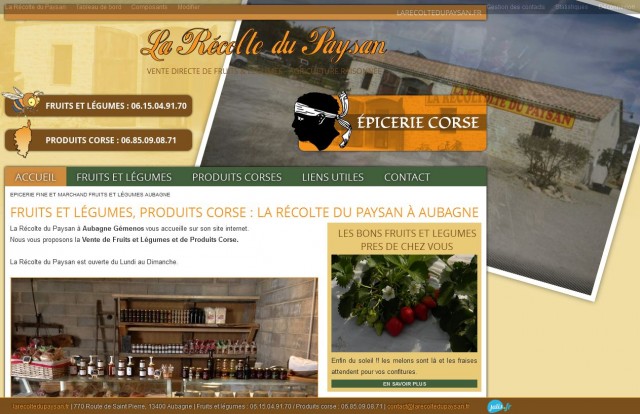 Epicerie fine pour vente de produits corses sur Aubagne - La Récolte du Paysan