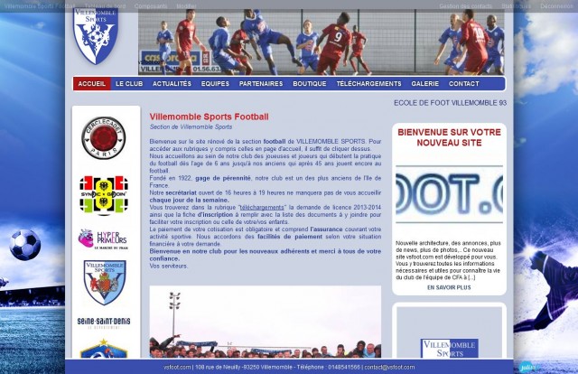 Club de foot à Villemomble - Villemomble Sports Football