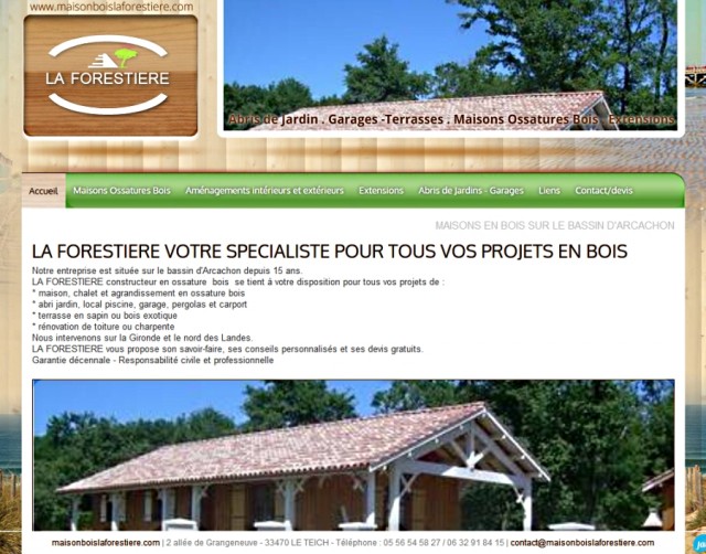 Fabricant d'abri de jardin en bois en Gironde et sur le Bassin d'Arcachon -  La Forestière