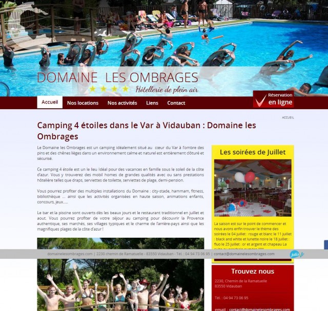 Trouver un camping 4 étoiles dans le Var - Domaine Les Ombrages