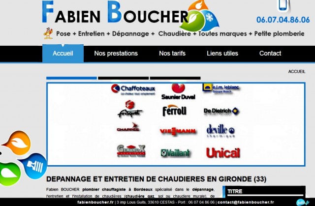 Fabien Boucher, plombier chauffagiste sur Bordeaux présente ses tarifs et devis gratuits.