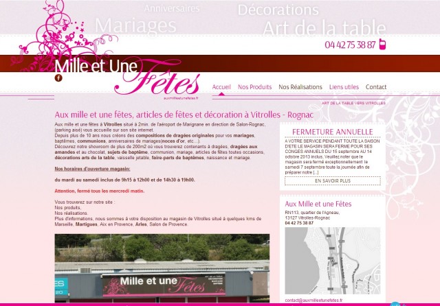 Acheter des articles de décoration de table sur Vitrolles – Aux Mille et une Fêtes