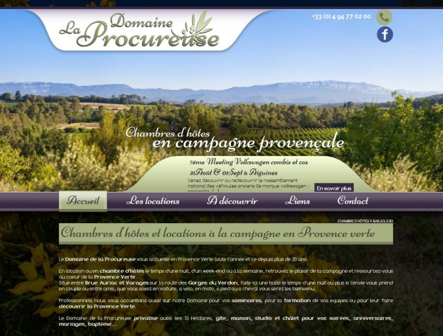 Trouver une chambre d'hôte vers Correns - Domaine de la Procureuse