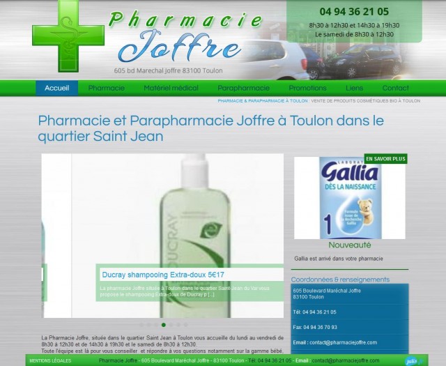 Où acheter du lait infantile pas cher à Toulon? Pharmacie Joffre