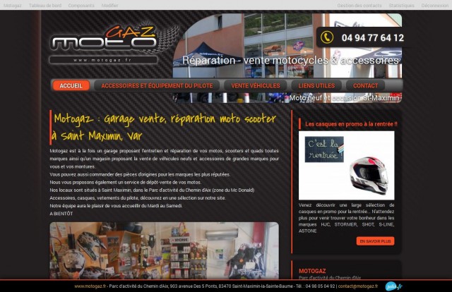 Vente d'accessoires moto à Saint-Maximin - Motogaz