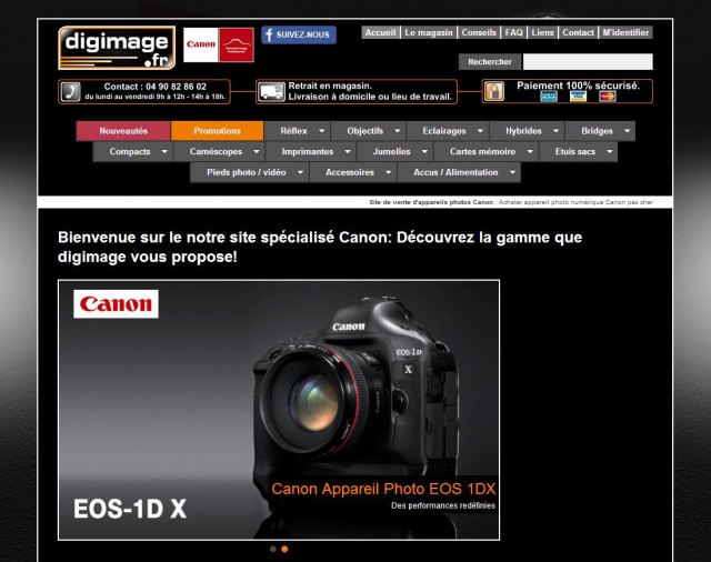 Boutique de vente d'appareils photos Canon à Avignon - Digimage