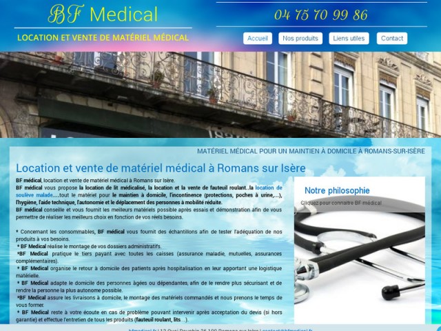 Location et vente de matériel médical - BF Médical