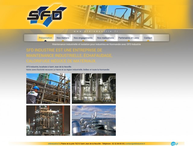 Installation échafaudage Saint Jean de la Neuville, isolation thermique calorifuge frigorifuge: SFD