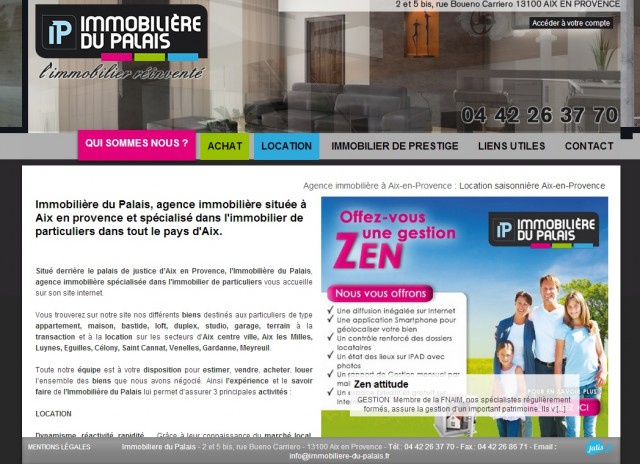 Quelle agence pour mettre en location mon appartement à Aix ? - Immobilière du Palais