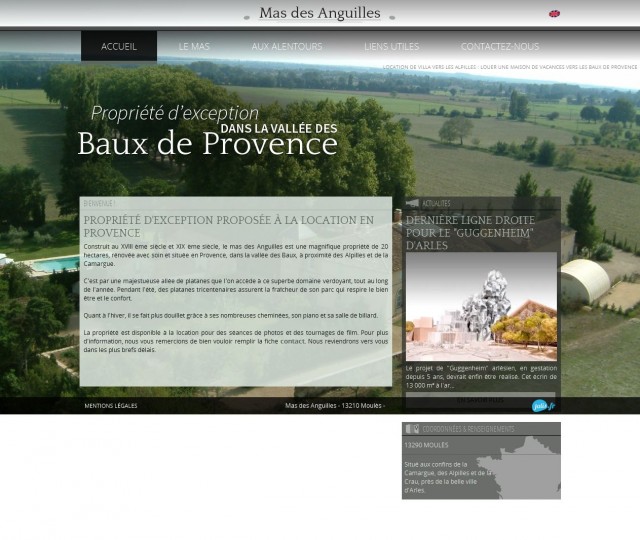 Location d'une villa de luxe vers les Alpilles - Mas des Anguilles
