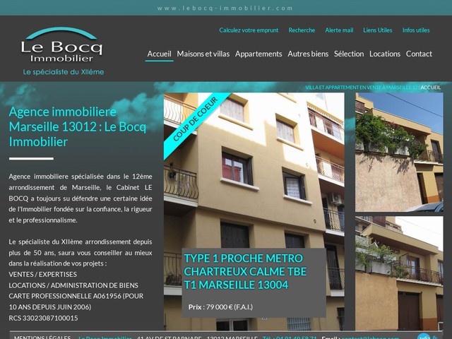 Agence immobiliere Le Bocq Immobilier Marseille