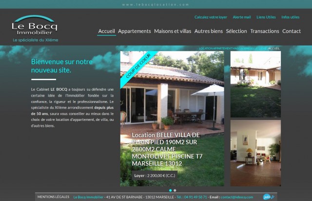 Location maison et appartement Marseille 12ème : Le Bocq Immobilier