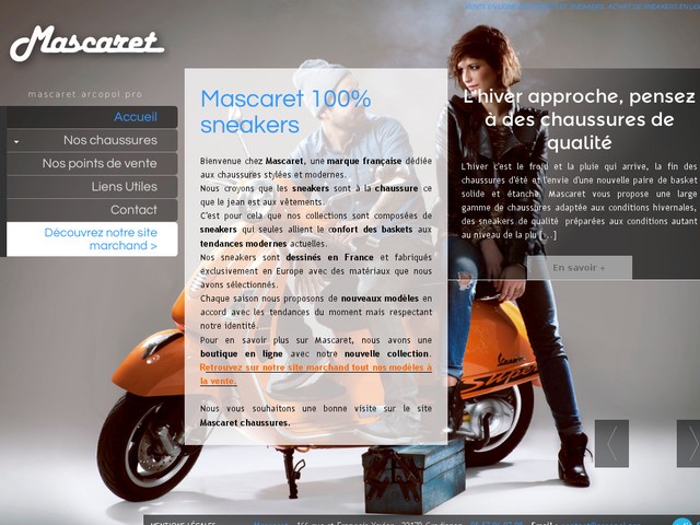 Vente en ligne de sneakers et baskets - Mascaret