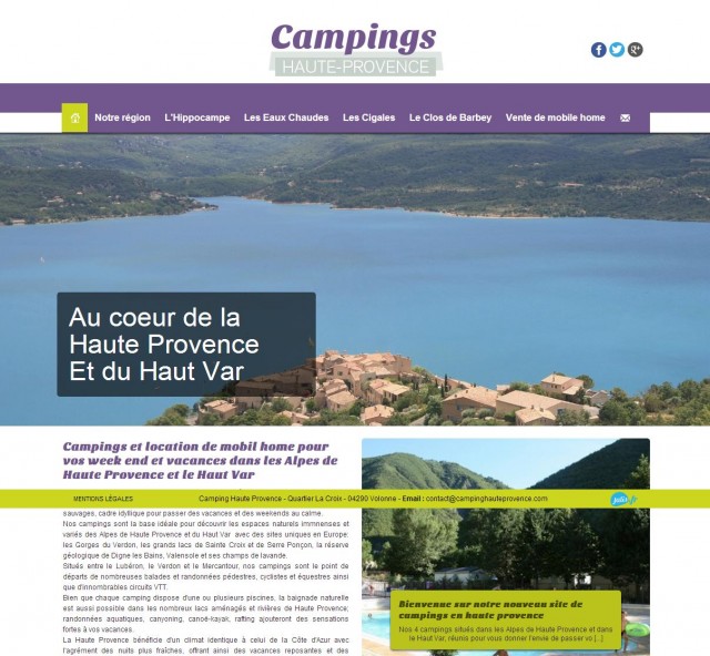 Où louer un mobil home dans les Alpes de Haute Provence? Camping Haute Provence
