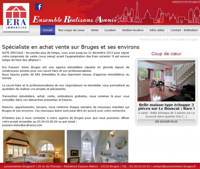 ERA Immobilier - Agence Passion'Immo Bruges