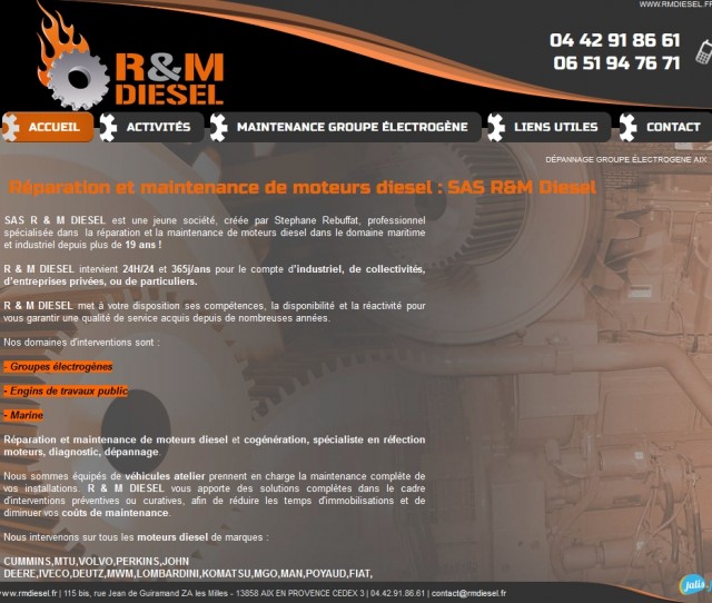RM Diesel répare et dépanne vos moteurs diesel pour engins TP sur Aix