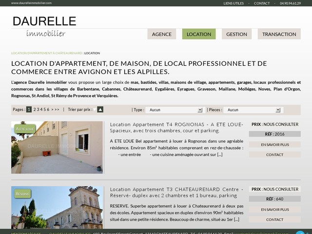 Location d'appartement et gestion immobilière à Châteaurenard - Daurelle Immobilier