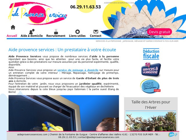 Ménage, garde d'enfant et jardinage à Fos-sur-Mer - Aide Provence Services