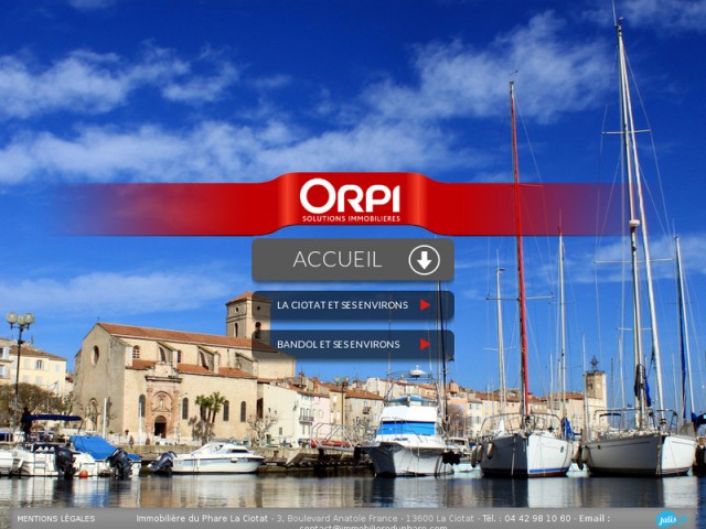 Agence immobiliere Orpi La Ciotat Saint Cyr Les Lecques : Immobilière du Phare.