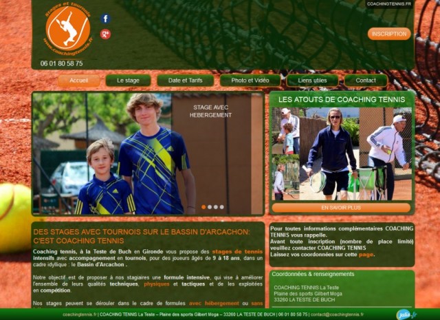Coaching Tennis vous propose des stages intensifs avec hébergement sur le Bassin d'Arcachon