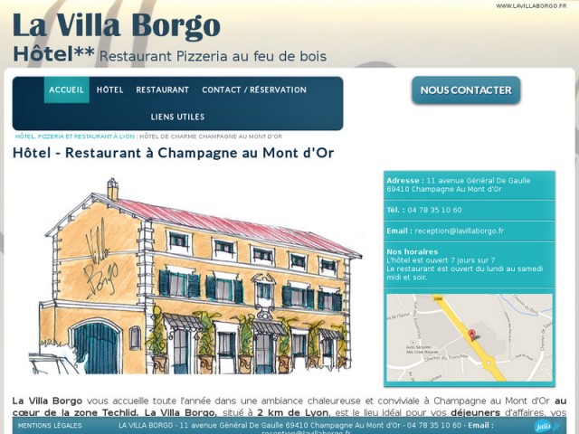Votre hôtel restaurant près de Lyon - La Villa Borgo