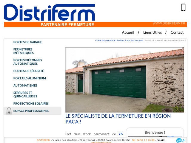 Portes de garage et automatismes de portail - Distriferm