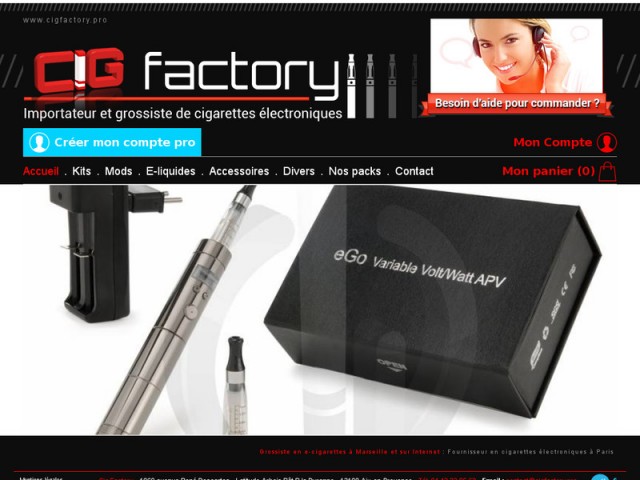 Grossiste et importateur en e-cigarette à Marseille - Cig Factory