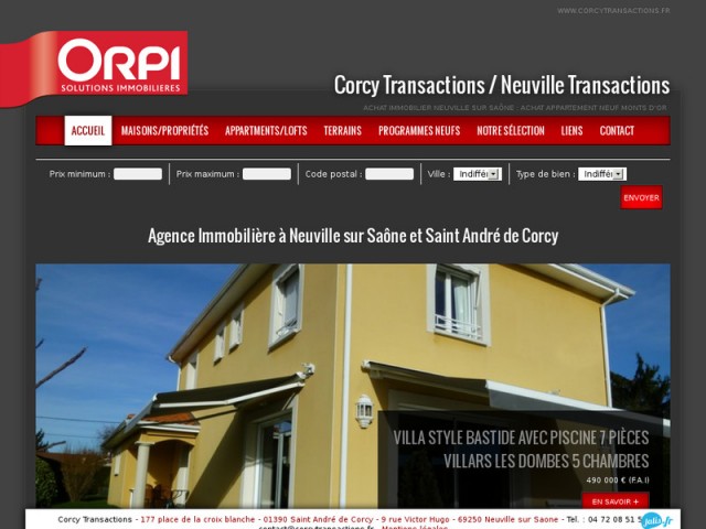 Programme immobilier neuf et vente maison Neuville-sur-Saône - Corcy Transactions