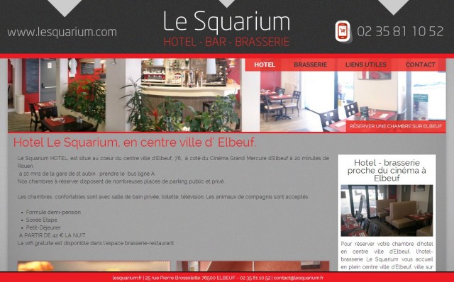 Hotel brasserie et bar sur Elbeuf centre en Normandie - le Squarium