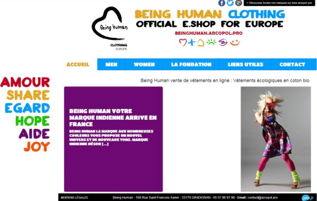 Vente en ligne vêtements bio et originaux - Being Human
