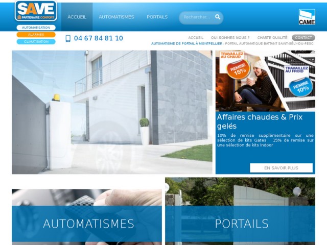 Votre portail sur mesure motorisé dans l'Hérault - Save