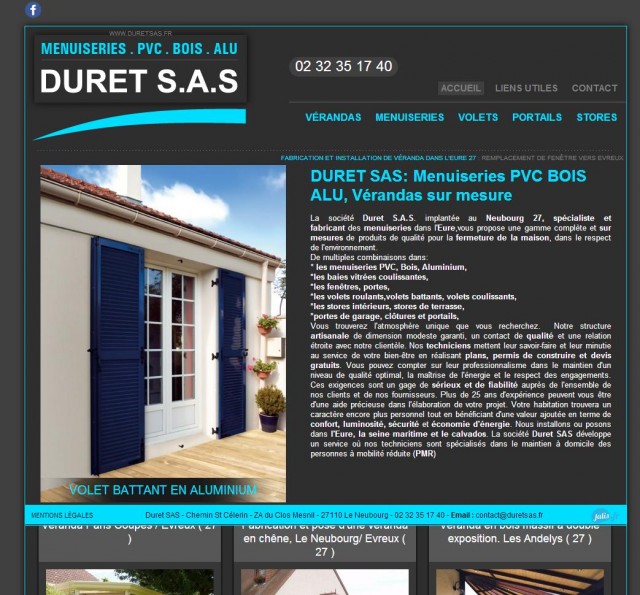 Fabrication de menuiserie sur mesure Duret SAS à Le Neubourg.
