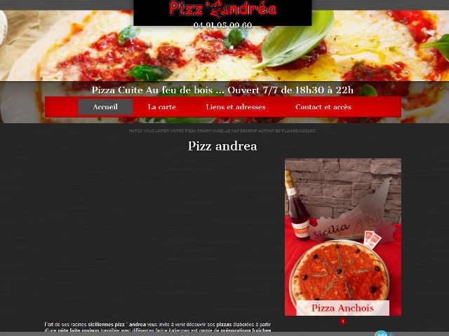 Trouver de bonnes pizzas à emporter à Plan de Cuques - Pizz'Andrea