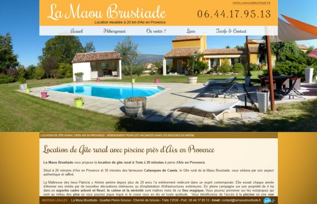 Location de gîte vers Aix en Provence - La Maou Brustiade