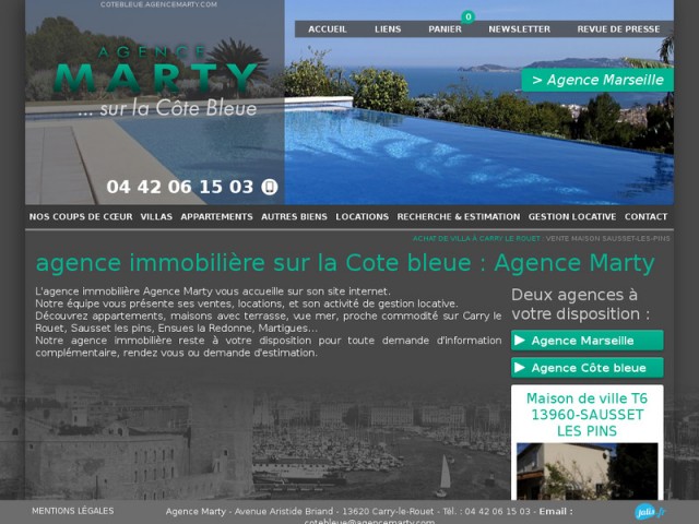 Agence immobilière Côte Bleue et Carry le Rouet -  Agence Marty